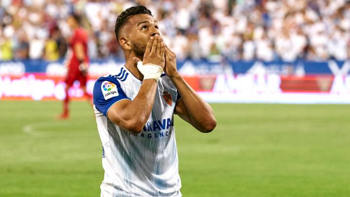 Luis Suárez, delantero colombiano del Real Zaragoza