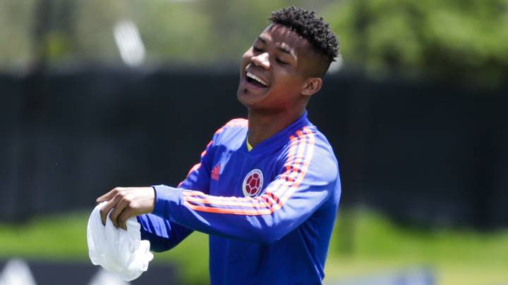 Wilmar Barrios en un entrenamiento con la Selección Colombia