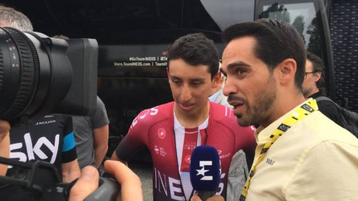 Egan y Contador en el Tour