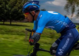 Colombianos del Movistar promueven uso de la bicicleta
