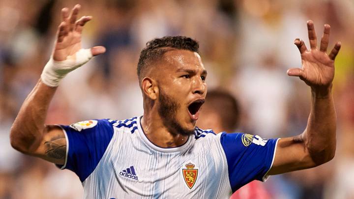 Luis Suárez, delantero colombiano del Real Zaragoza