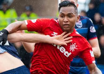 Alfredo Morelos, en el 11 ideal de Premier League de Escocia