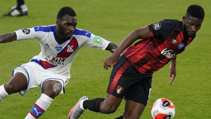 Jefferson Lerma, en el partido entre AFC Bournemouth vs Crystal Palace por la Premier League