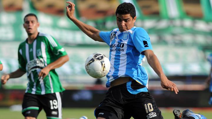 Giovanni Moreno en su etapa en Racing de Avellaneda