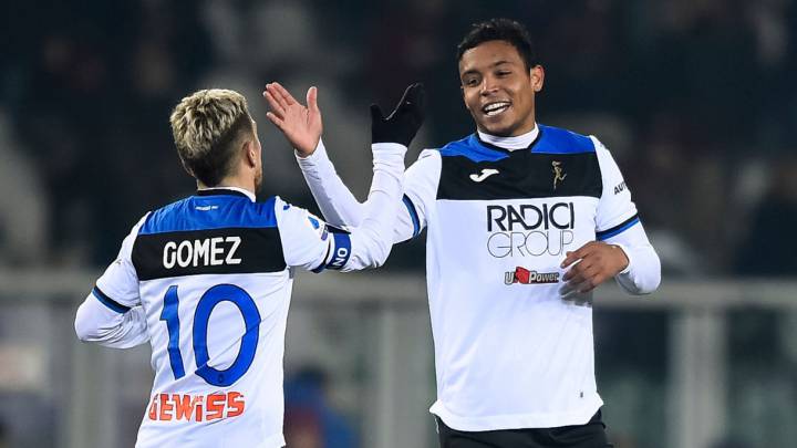 Luis Fernando Muriel y Alejandro Gómez en Atalanta
