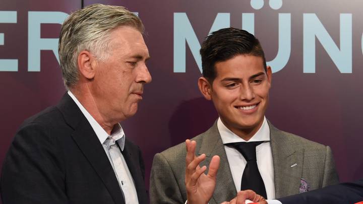 Carlo Ancelotti se refiere a los rumores del posible traspaso de James a Everton
