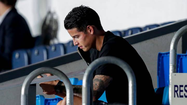 James Rodríguez, fuera de convocatoria para el partido ante Leganés.
