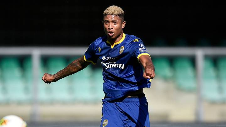Eddie Salcedo, jugador colombo italiano del Hellas Verona