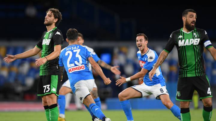 Napoli – Sassuolo en vivo online, partido fecha 36 de la Serie A, que se jugará hoy sábado 25 de julio en el estadio San Paolo, desde las 2:45 p.m.