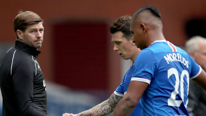 Alfredo Morelos, delantero de Rangers ante Coventry