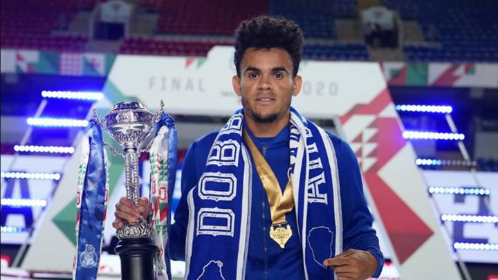 Luis Díaz celebra el título de la Copa de Portugal
