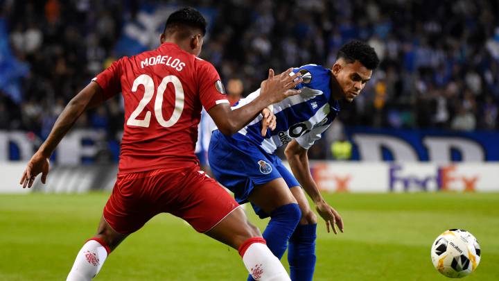 Alfredo Morelos y Luis Díaz en Porto vs Rangers