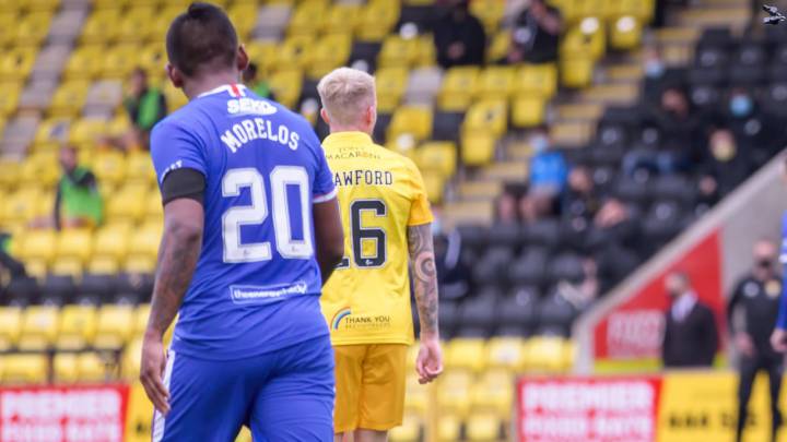 Alfredo Morelos en Rangers frente al Livingston