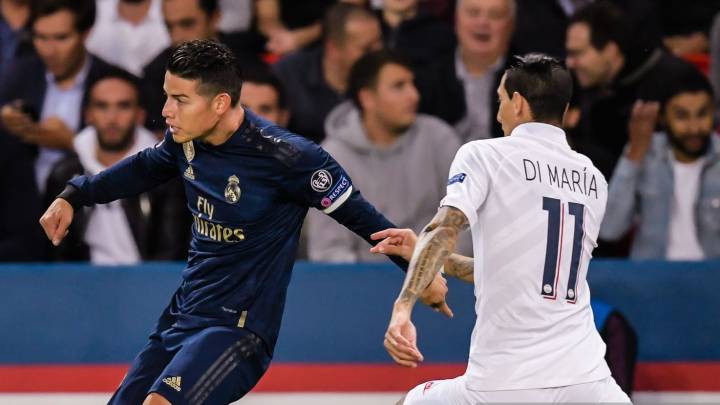 James Rodríguez frente al PSG en la Champions 2019/2020