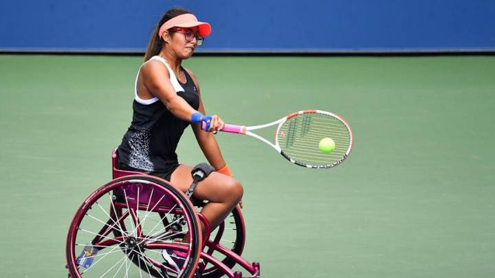 María Angélica Bernal, tenisita colombiana en silla de ruedas