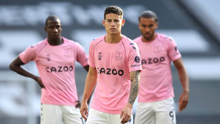 James Rodríguez, uno de los cinco colombianos que arranca en segunda fase de la Carabao Cup.