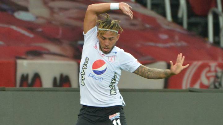 Duván Vergara en el partido ante Inter por Copa Libertadores