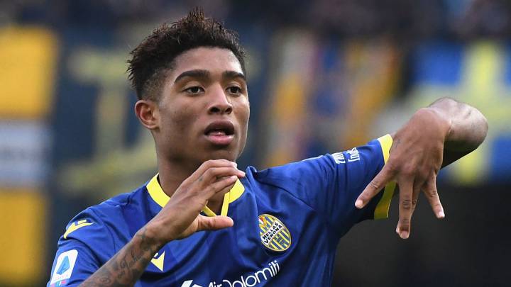 Eddie Salcedo, delantero colombo-italiano del Hellas Verona
