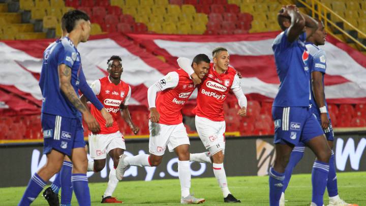 Independiente Santa Fe ofició de local ante Millonarios en el estadio El Campín de Bogotá en el cierre de la décima jornada de la Liga BetPlay I - 2020