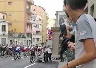 La caída de Geraint Thomas que lo aleja del título del Giro