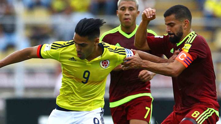 Falcao y Tomás Rincón, entre los que repiten del último Colombia - Venezuela oficial.