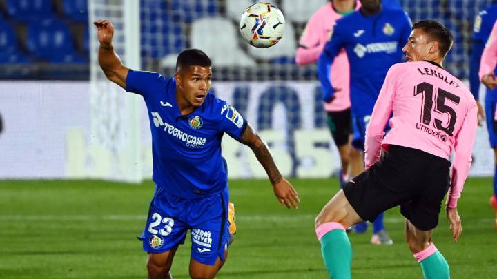Juan Camilo Hernández, protagonista ante el Barcelona