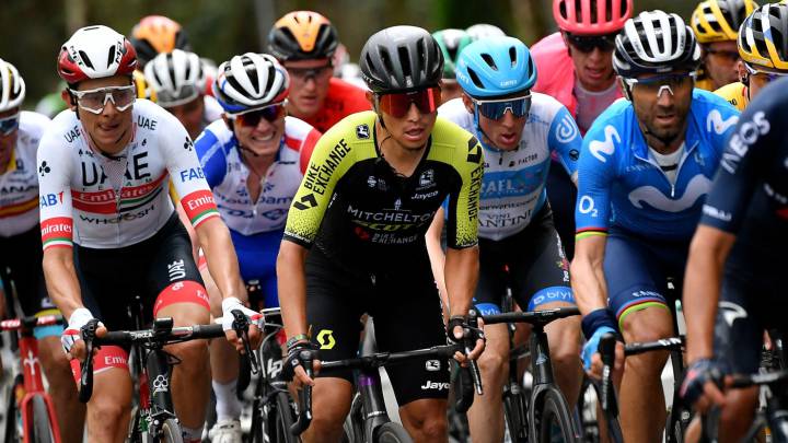 Resultados de los ciclistas colombianos (clasificación etapa y general) luego de la primera etapa de La Vuelta a España 2020 entre Irún y Arrate.