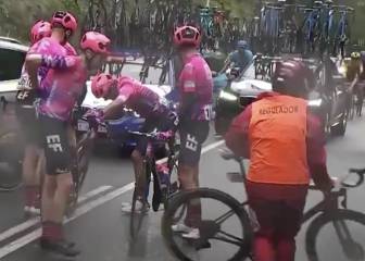 La reacción de Daniel Martínez tras su caída en La Vuelta