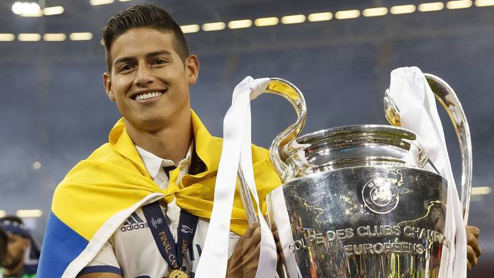 Después de seis años, James Rodríguez no estará en la Champions League
