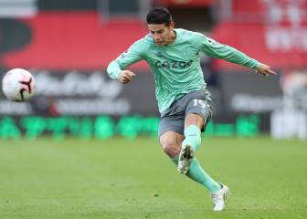 Golpe al Everton de Mina y James: Cae ante Southampton