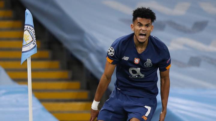 Luis Díaz marca ante el City en Champions