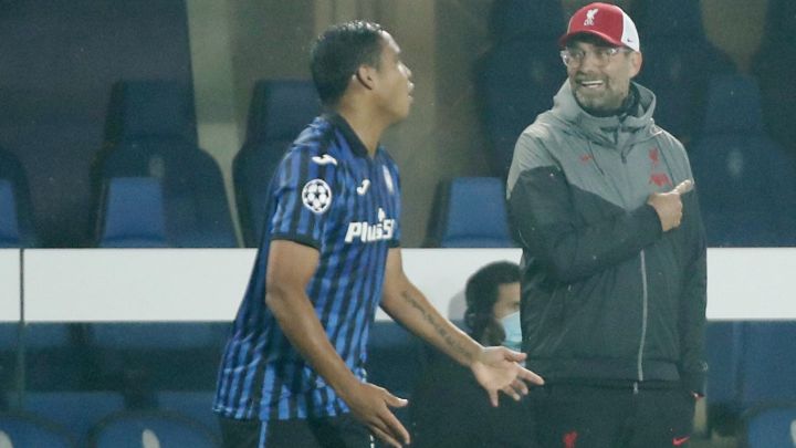 Luis Fernando Muriel y Jürgen Klopp