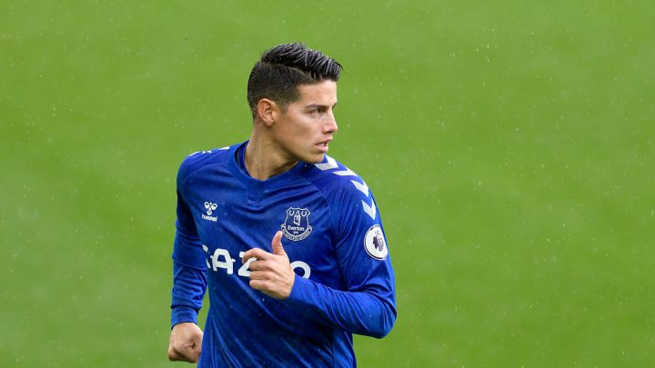 James Rodríguez, volante del Everton de Inglaterra se enfrentará por primera vez con el Manchester United, un equipo con el que tiene varias historias