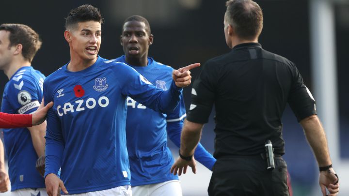 James Rodríguez, jugador de Everton