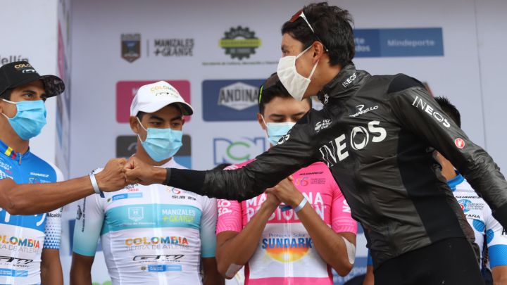 Egan Bernal, corredor del Ineos fue el gran invitado en la tercera etapa de la Vuelta a Colombia. Señaló que espera estar en gran nivel el próximo año