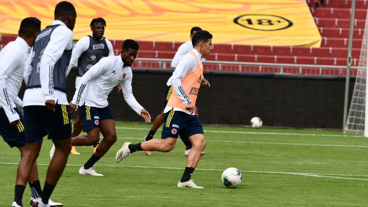 Último entrenamiento de la Selección Colombia antes de Ecuador.