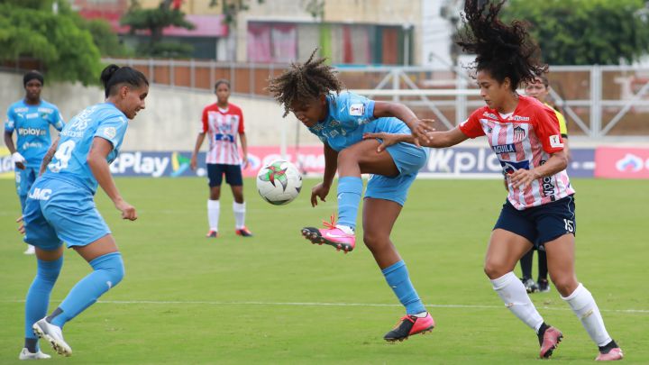 Junior de Barranquilla recibió al Deportivo Cali en el desarrollo de la última jornada de la fase de grupos de la Liga Femenina BetPlay en Romelio Martínez