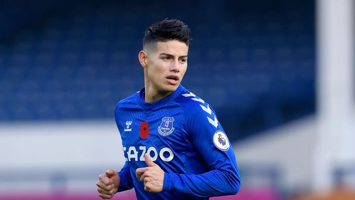 James Rodríguez, jugador del Everton