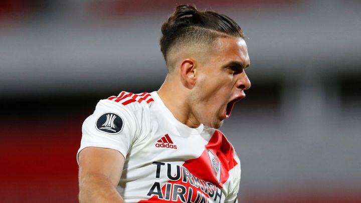Rafael Santos Borré, entre los más valiosos de los octavos de final de la Copa Libertadores.