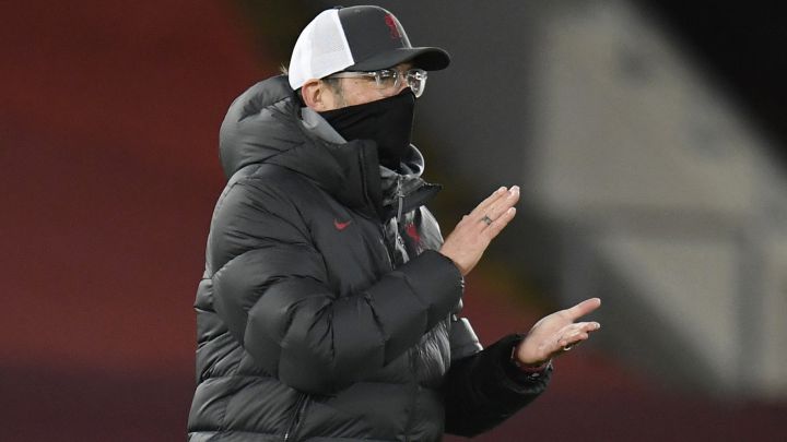 Jürgen Klopp en un partido de Liverpool