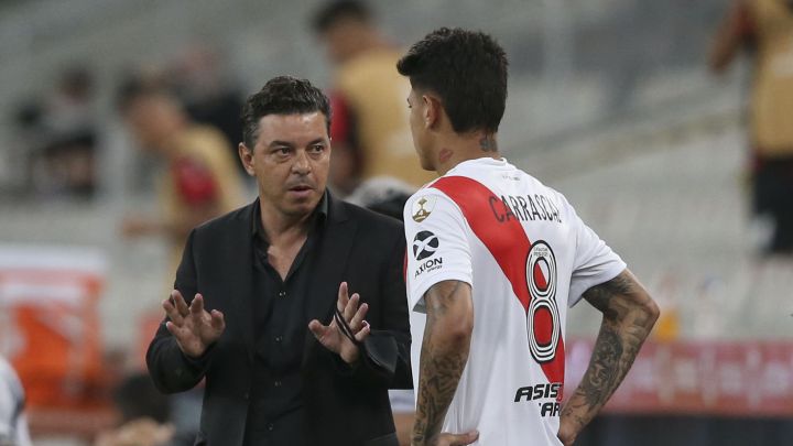 Atlético Paranaense recibió a River Plate en el partido de ida de los octavos de final de la Copa Libertadores en el estadio Arena da Baixada