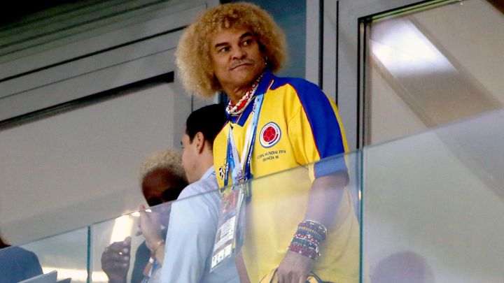 Carlos Valderrama en el Mundial de Rusia 2018