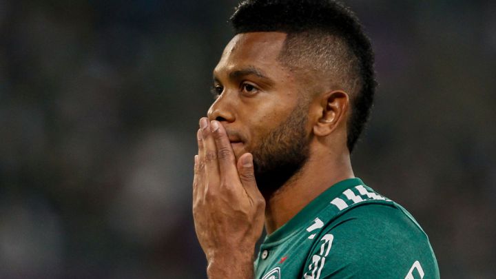Miguel Ángel Borja cuando jugaba en Palmeiras