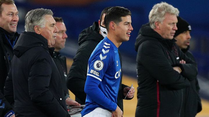 Ancelotti quiere tener a James al ciento por ciento en Everton