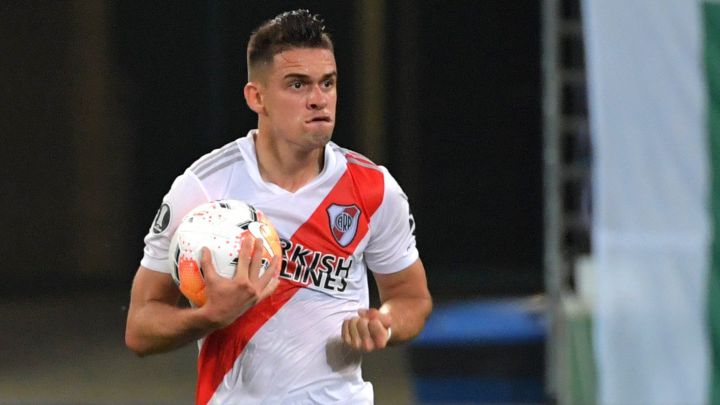 Rafael Santos Borré marcó ante Palmeiras, pero River Plate quedó eliminado de Copa Libertadores.