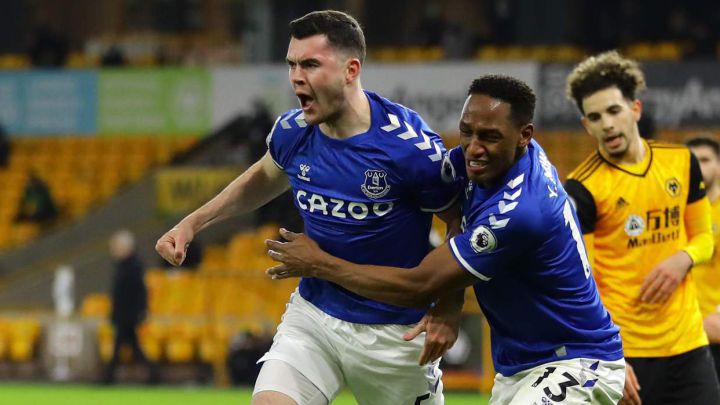 Yerry Mina y Michael Keane, defensas del Everton