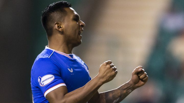 Alfredo Morelos marcó en la victoria de Rangers ante Hibernian