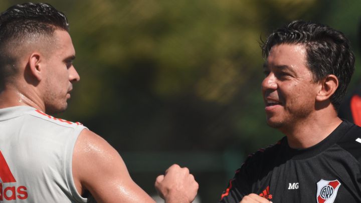 Marcelo Gallardo, entrenador de River, confirmó la llegada de Agustín Palavecino, pero no habló del futuro de Santos Borré, quien sería titular en Copa