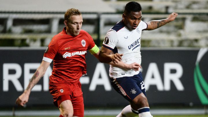 Alfredo Morelos, delantero del Rangers de Escocia tuvo una gran actuación en la Europa League. El atacante fue elogiado por la prensa escocesa