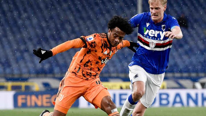 Juan Guillermo Cuadrado en un partido ante la Sampdoria